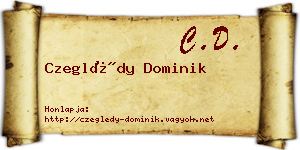Czeglédy Dominik névjegykártya