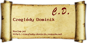 Czeglédy Dominik névjegykártya